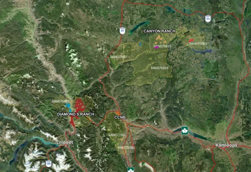 Interactive ranch map preview